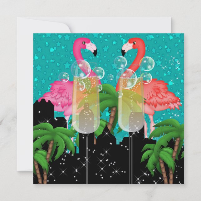 Invitation Paradise Party in Style Bright Lights - SRF (Devant)