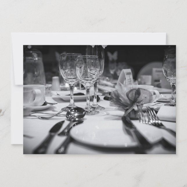 Invitation Paramètre de table de mariage (Devant)