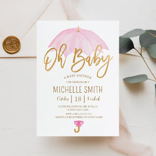 Invitation Parapluie de l'Amour Sprinkle Baby Shower