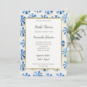 Invitation Parasols de plage bleus pour enterrement de vie de