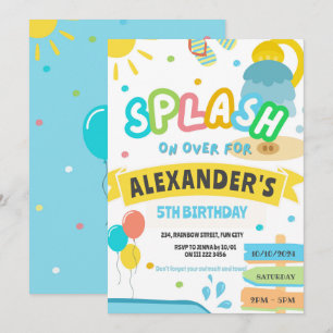 Invitation Parc aquatique Splash Pad Party