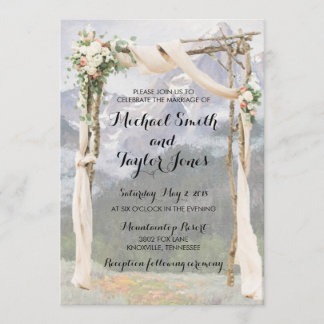 Invitation Parc Mountain Arbor à l'extérieur de l'Faire-part 