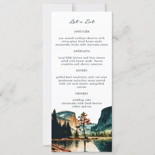 Invitation Parc national de Yosemite Aquarelle Mariage Menus