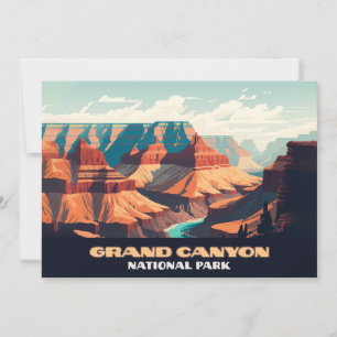 Invitation Parc national du Grand Canyon Arizona Retro