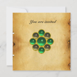 Invitation parchemin de jade agate MON
