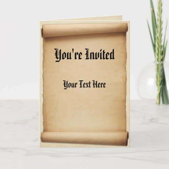 Invitation Parchemin Proclamation Scroll Vous êtes invité (Devant)