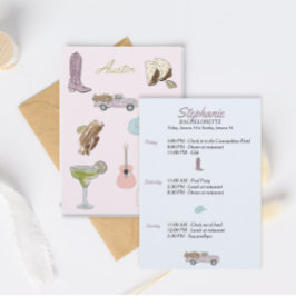 Invitation Parcours Austin Texas Bachelorette