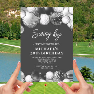 Invitation Parcours De Golf Homme À L'Anniversaire