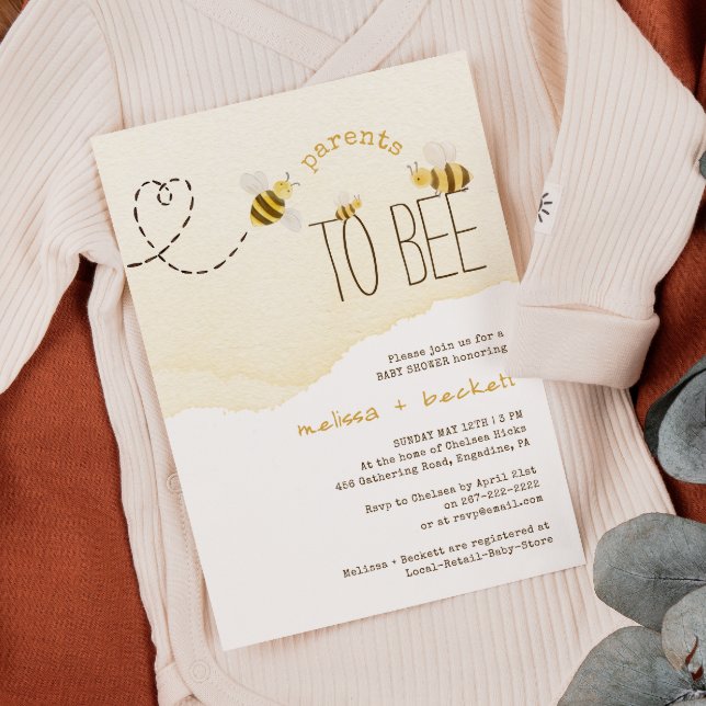 Invitation Parents Bumblebee Douce À Être Couples Baby shower (Créateur téléchargé)