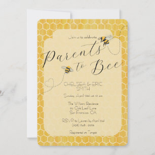 Invitation Parents de l'abeille Abeille à miel Baby Shower