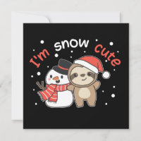 Paresseux Je Suis Neige Mignon Bonhomme de Neige I