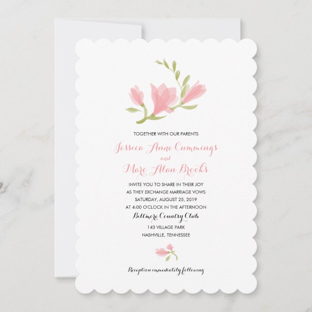 Invitation Parfum Freesia Petals | MARIAGE (Devant)