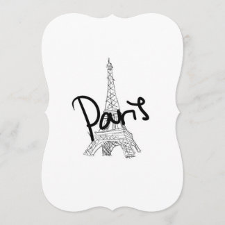 Invitation Paris 5x7