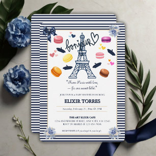 Invitation Paris avec amour pour notre Baby shower de Bebe Do