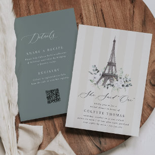 Invitation Paris Bloom Fête des mariées de code QR Tour Eif