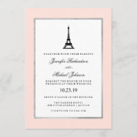 Paris Elegance Blush Pink Silver et Black Mariage