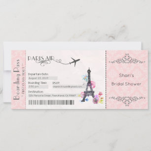 Invitation Paris, Enterrement de Vie de Jeune Fill