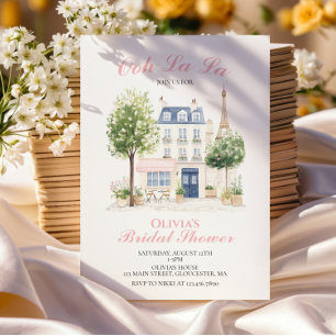 Invitation Paris Fête des mariées Café parisien