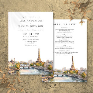 Invitation Paris France Destination Tout En Un Mariage