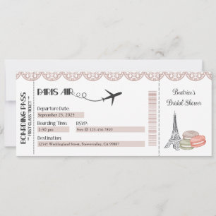 Invitation Paris, Invitation Thème Paris