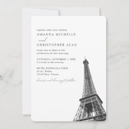 Invitation Paris Mariage Custom Tour Eiffel