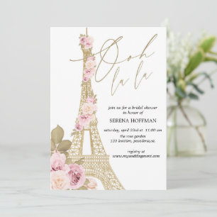 Invitation Paris nuptiale, Fête des mariées, Français