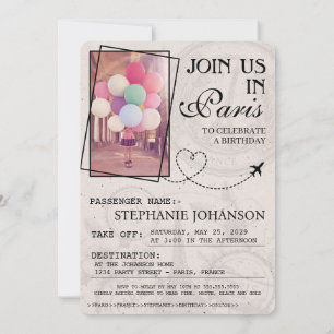 Invitation Paris Passport Party