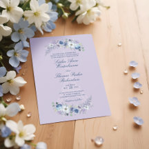 Paris Tour Eiffel Aquarelle Florale Lilac Mariage
