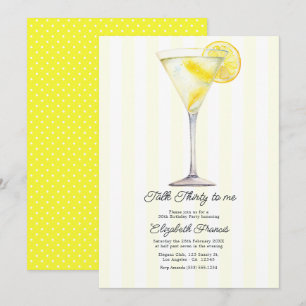 Invitation Parle-moi de tes trente ans Dirty Martini 30e anni