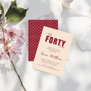 Invitation Parle-moi quarante fois Fête d'anniversaire 40 a