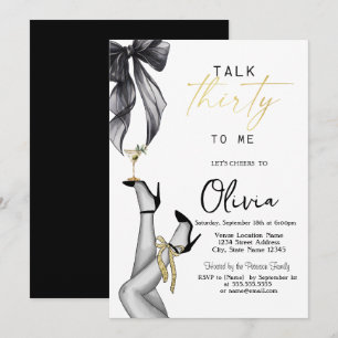 Invitation Parle-moi trente talons hauts Martini 30e annivers