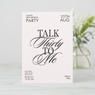 Invitation Parler élégamment trente à moi 30e fête d'annivers