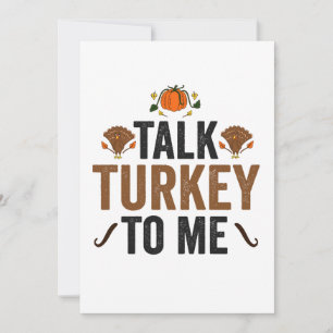Invitation Parlez de Turquie à moi drôle Thanksgiving cadeau 