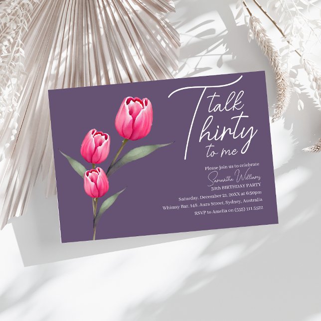 Invitation Parlez trente à moi Black 30e anniversaire invitat (Créateur téléchargé)