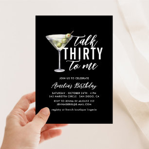 Invitation Parlez Trente pour moi Sale Martini 30e anniversai