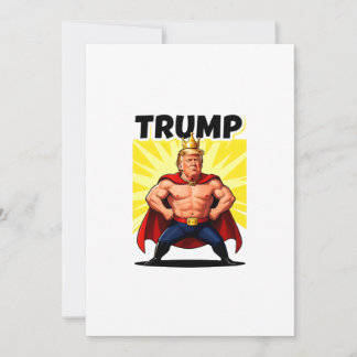 Invitation Parodic Superhero Trump Caricature
