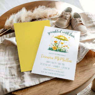 Invitation Parsemer d'Amour !  Baby Sprinkle au Parapluie Jau