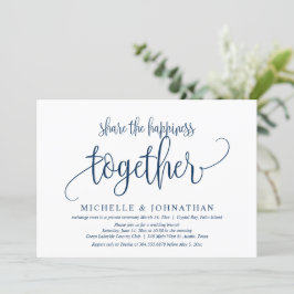 Invitation Partagez le bonheur ensemble, Mariage Intime  I