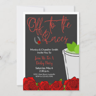Invitation Partez à la course Horse Racing Party Roses Derby