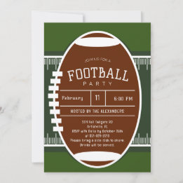 Invitation Parti américain de football