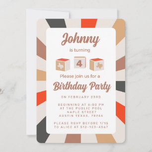 Invitation Parti Anniversaire de enfant du Texas