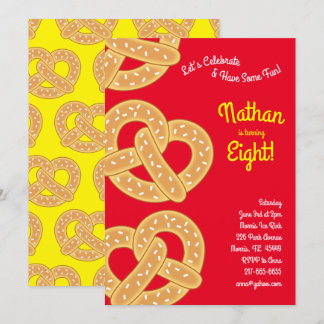Invitation Parti Anniversaire de enfant Pretzels