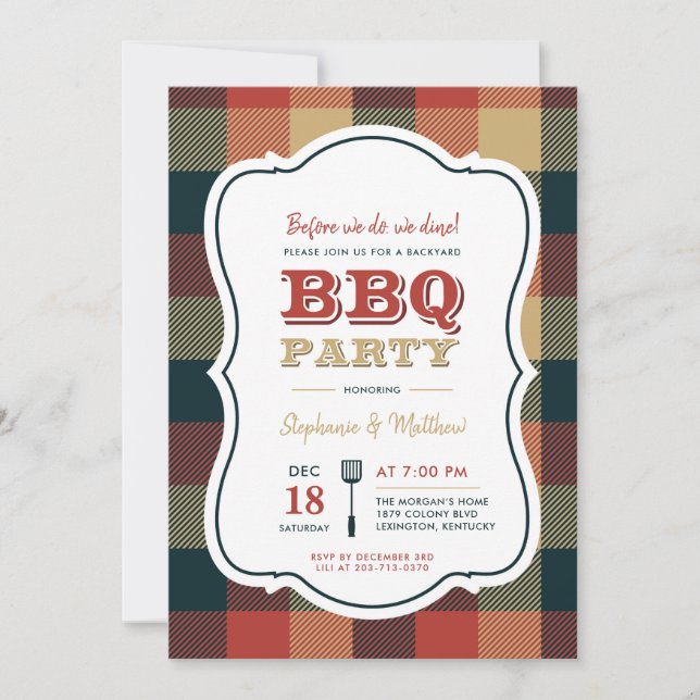Invitation Parti Bbq (Devant)