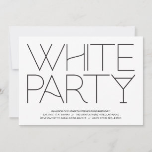 Invitation Parti blanc