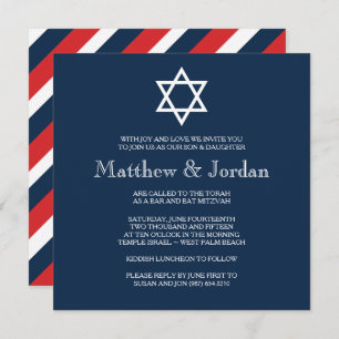 Invitation Parti Blue Bar Mitzvah