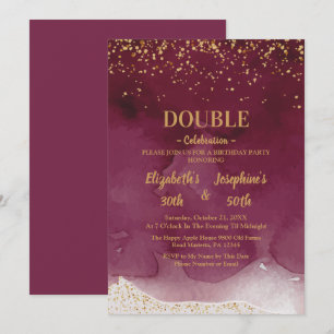 Invitation Parti d'anniversaire conjoint pour adultes   Parti