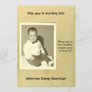 Invitation Parti d'anniversaire du procureur surprise