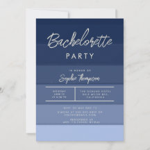 Parti de Bachelorette bleu marine moderne