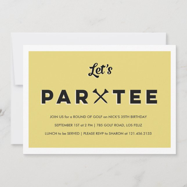 Invitation Parti de golf moderne (Devant)