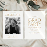 Parti de graduation de la photo Gold Edge moderne